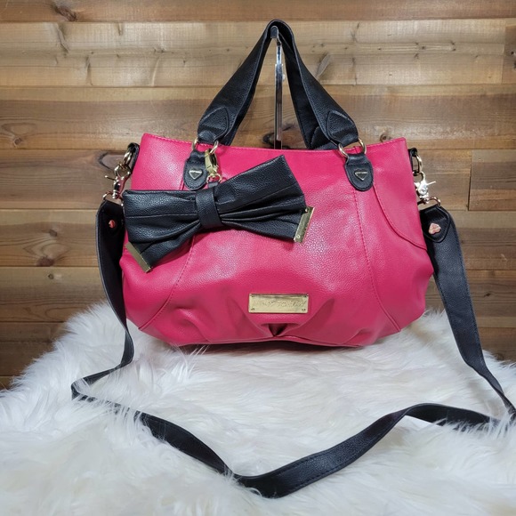 Betsey Johnson Handbags - Betsey Johnson Berry Bow Tied Satchel